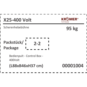 Label Bedienpult Scherenhebebühne 