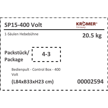 Aufkleber auf der Verpackung