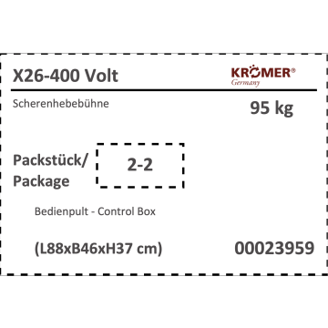 Label 400 Volt Bedienpult