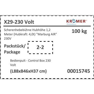Bedienpult und Auffahrrampen für X29