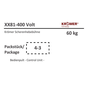 Bedienpult für die Annahmehebebühne XX81