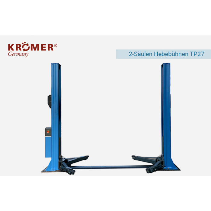 Hauptansicht der 2-Säulen Hebebühne Friedrich Krupp TP27 Hauptansicht der 2-Säulen Hebebühne Friedrich Krupp TP27
